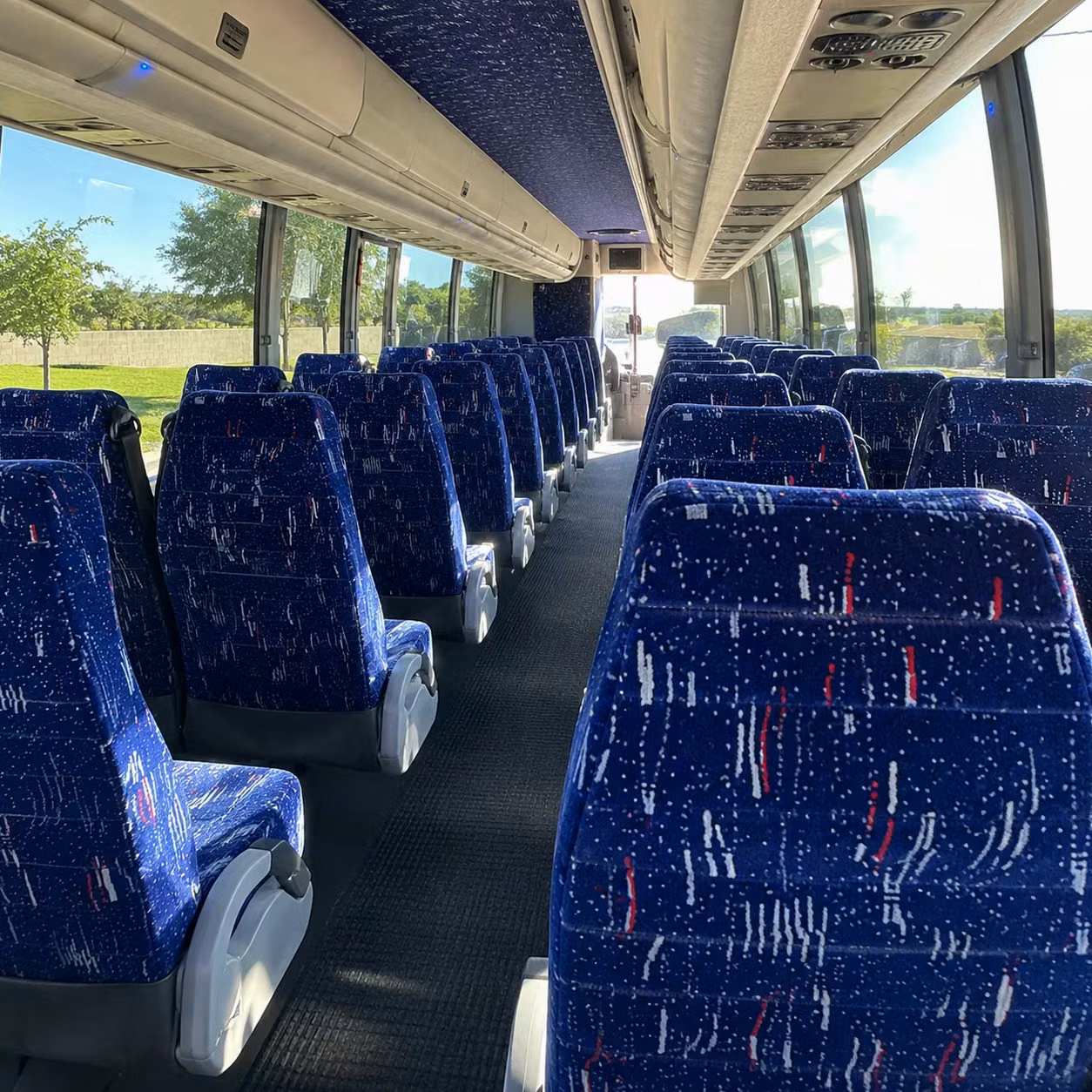 lawrence charter bus interior